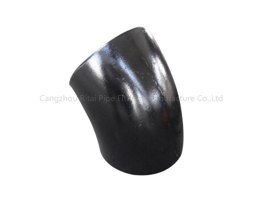 Rayon de short de Sr de 90 de degré de coude garnitures de tuyau 45 montage de la peinture WPB de noir de degré