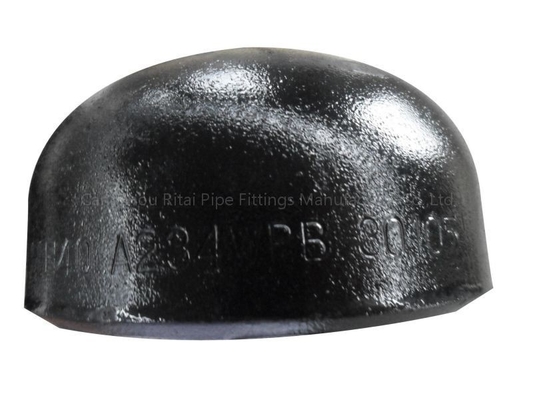 Chapeau ASME SCH40 3.68mm de montage de tuyau de noir d'ASTM B16.25 B16.9 A234 GR.WPB 3.91mm