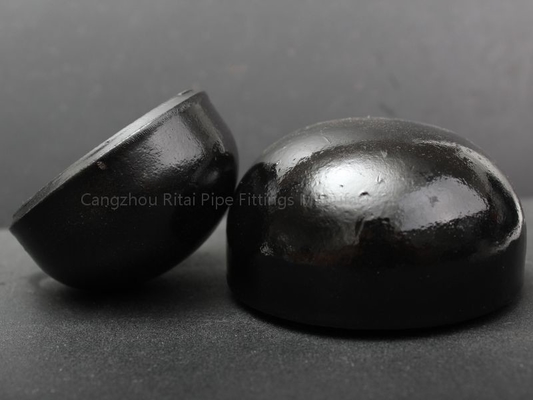 Chapeau ASME SCH40 3.68mm de montage de tuyau de noir d'ASTM B16.25 B16.9 A234 GR.WPB 3.91mm